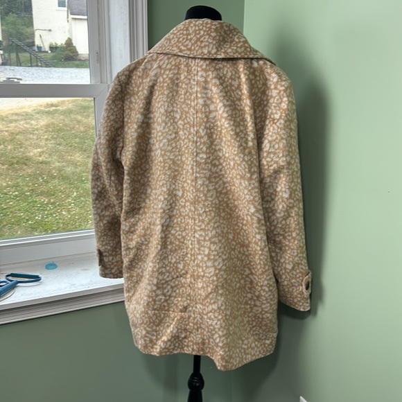 Ann Taylor tan and cream leopard print jacket XL - Picture 5 of 7